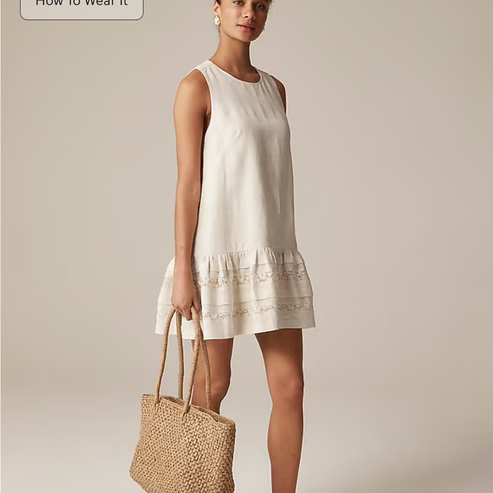 XS Tall Jcrew Maxine Ruffle Trim Dress